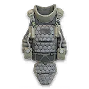 Published catalog illustration for 3-Plate Ballistic Gel Vest.