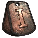 Published catalog illustration for Bronze Dog Tag.
